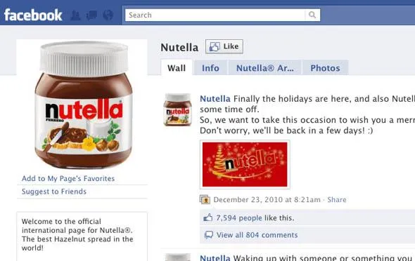 Nutella Facebook